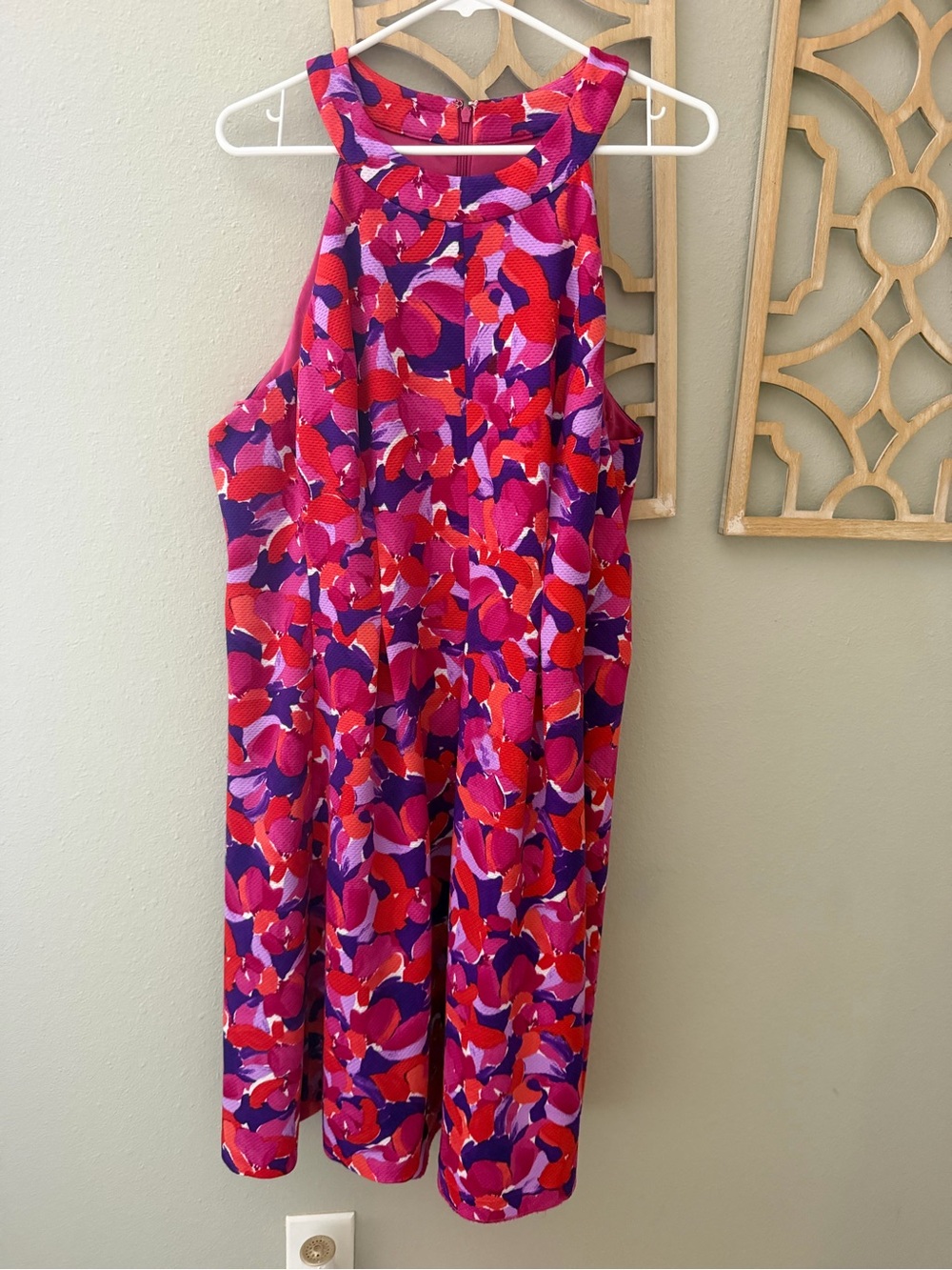 Pappagallo Pink Purple Red Floral Knit Top